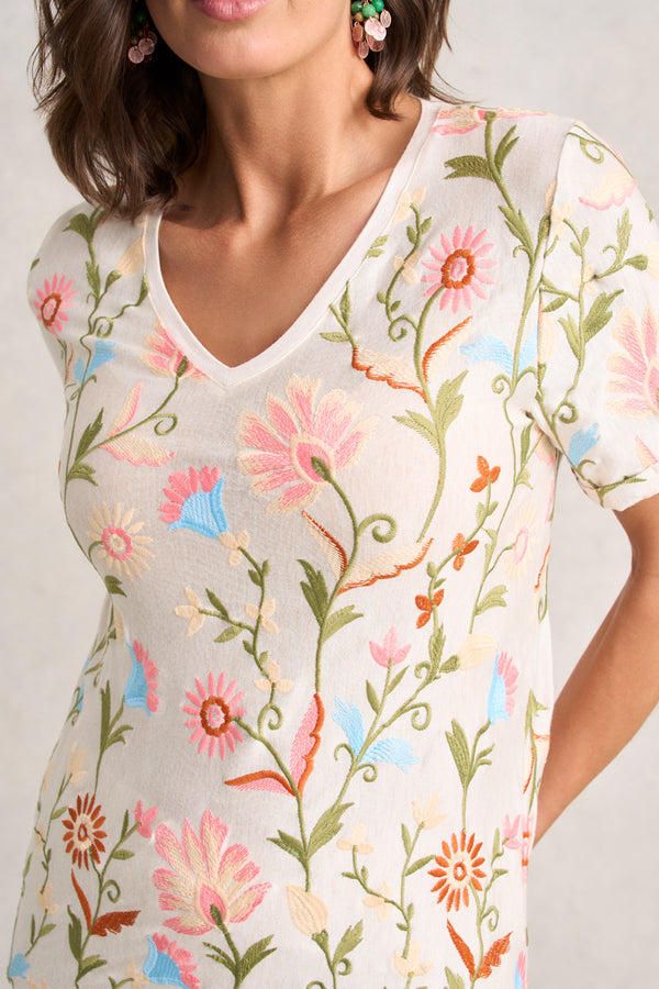 Embroidered Tee - Tile Embroidery