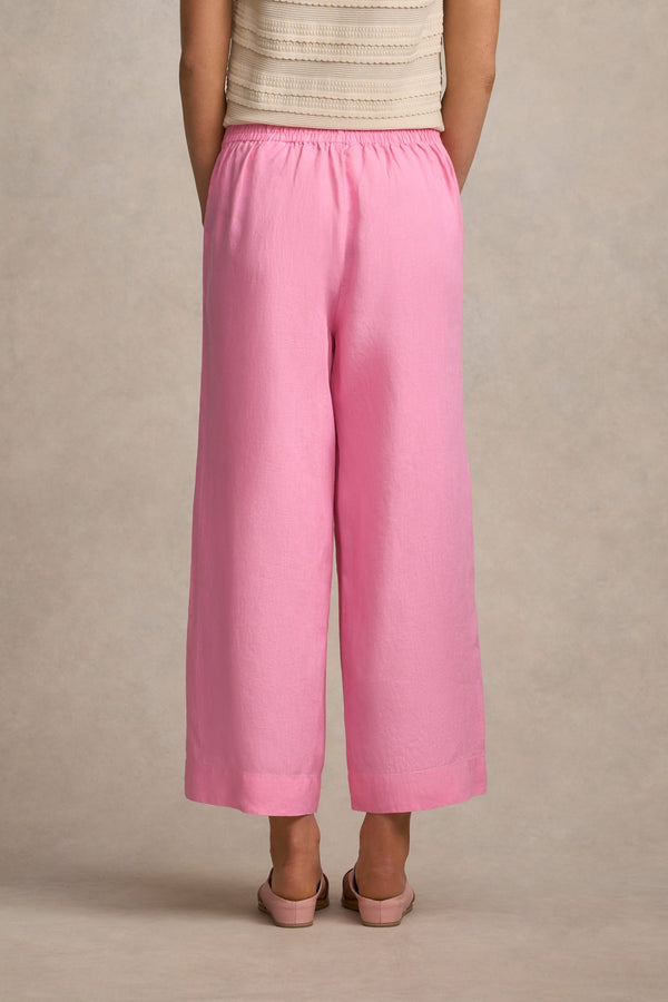 French Linen 7/8 Pant - Bubblegum