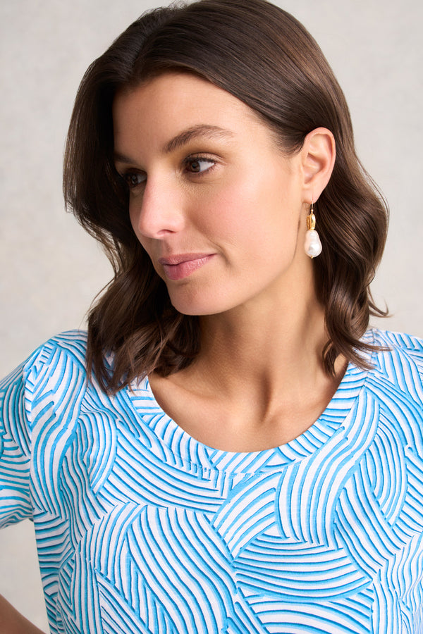 Pearl & Shell Earrings - Gold