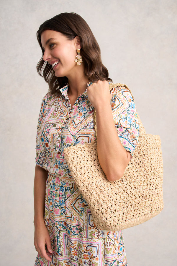 Raffia Tote - Natural