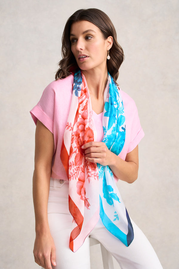 Botanical Pattern Scarf - Multicolour
