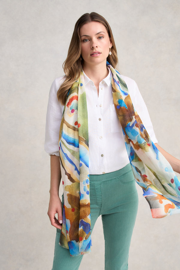 Floral Spot Scarf - Multicolour