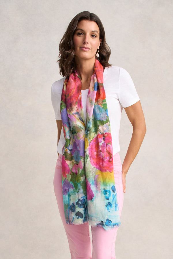 Large Bloom Scarf - Multicolour