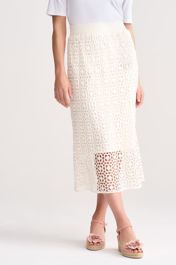 Cotton Lace Skirt - Chalk