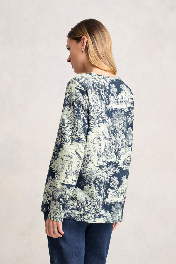 Organic Cotton T-Shirt - Toile de Jouy