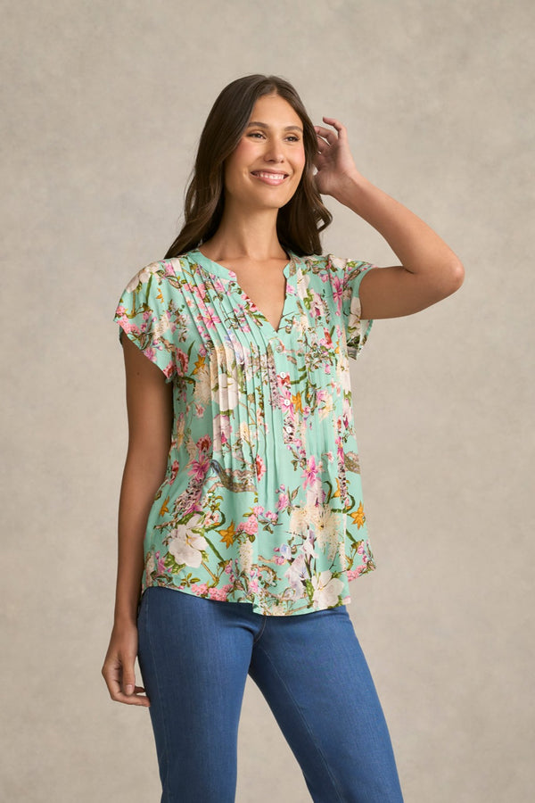 Lightweight Print Blouse - Orchid Print