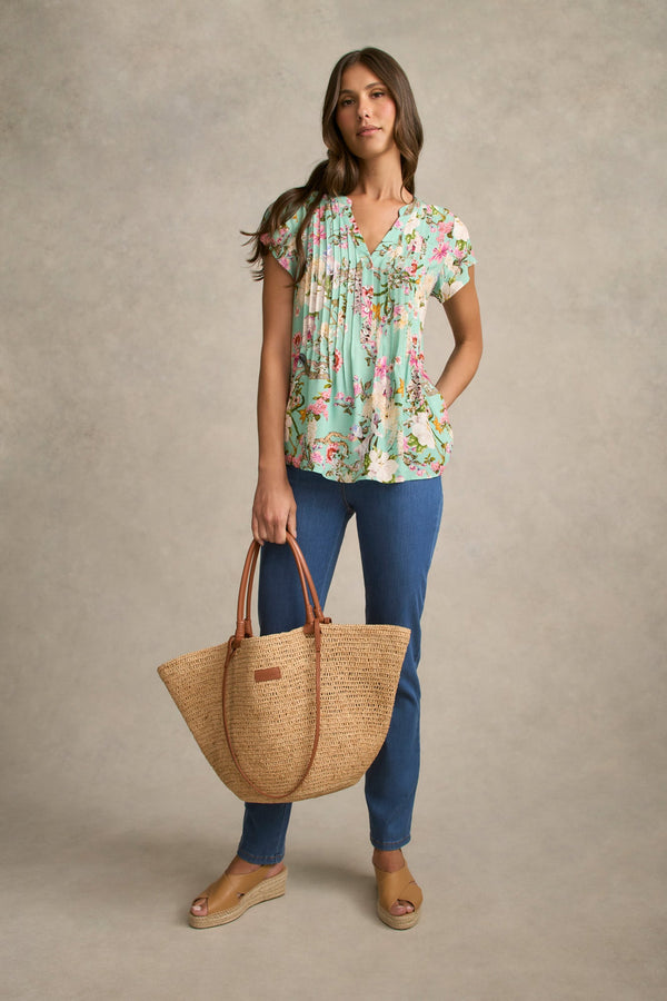 Lightweight Print Blouse - Orchid Print