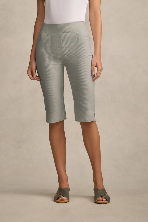 Bengajean® Short Seersucker - Silver Stripe