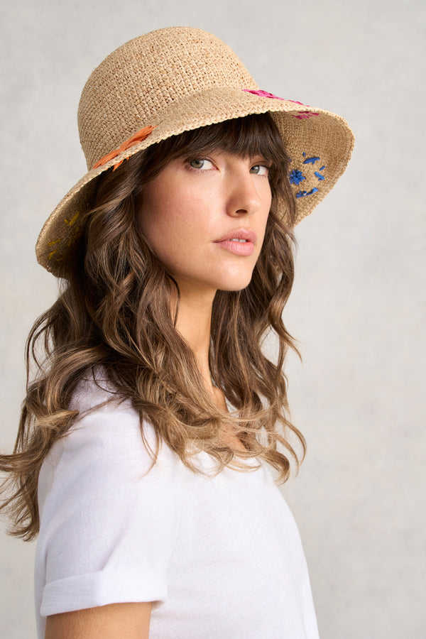 Floral Crochet Hat - Multicolour