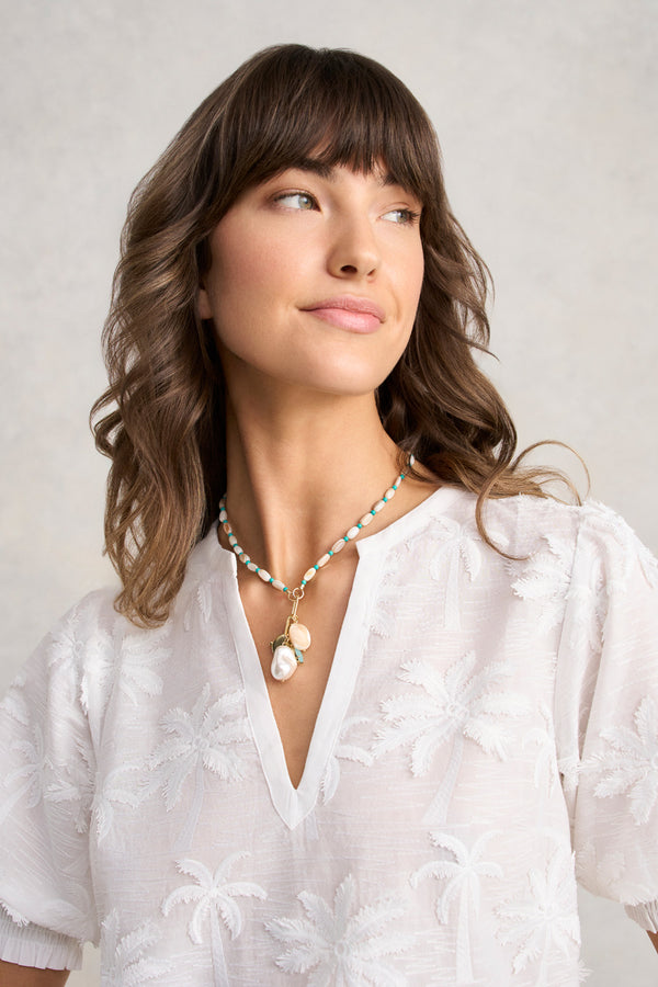 Shell Bead Necklace - Multicolour