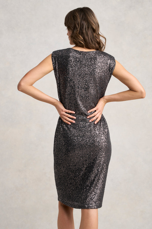Sequin Dress - Gunmetal