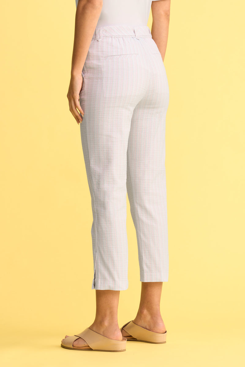 Veatzaer Women's Casual Elastic Waist Capri Pants Solid Cotton Pants Summer  Basic 3/4 Trousers with Pockets, Sky Blue, Medium : : Clothing,  Shoes & Accessories