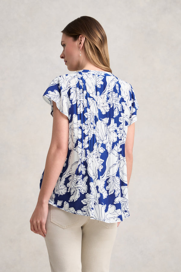 Lightweight Print Blouse - Sea Shells Print