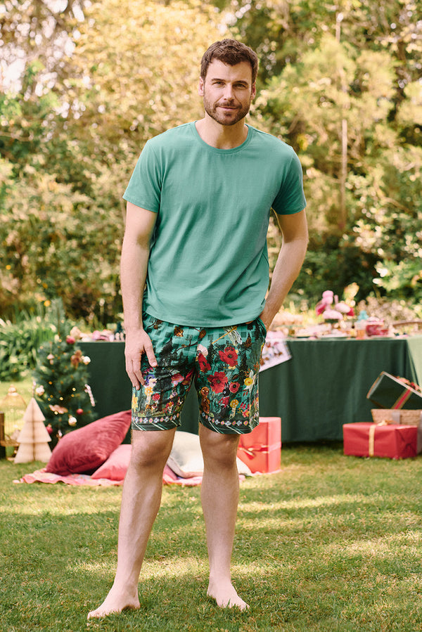 Nathalie Lété Mens PJ Set - Forest Green Gingham
