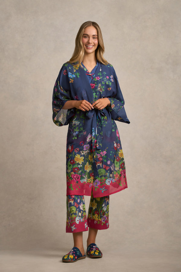 Nathalie Lété Cotton Silk Kimono - Secret Grove Print