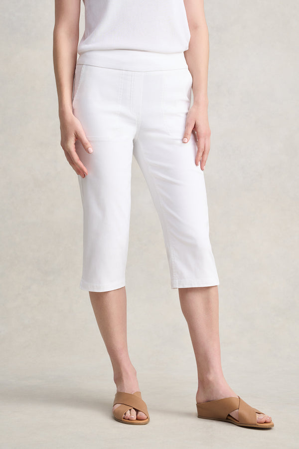 Pull-On Capri Short - Warm White