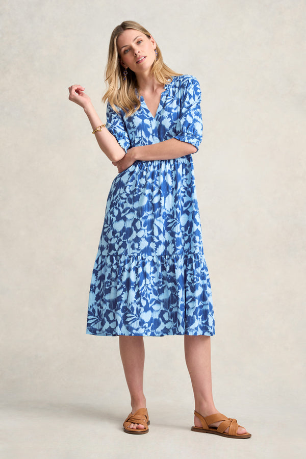 Jersey Tiered Dress - Seaside Floral Print