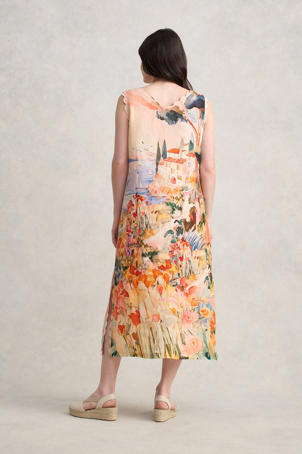 Scallop Scenic Dress - Coastal Scenic Print