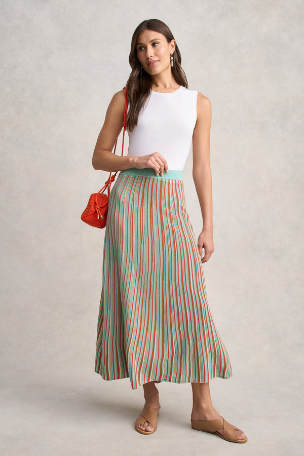 Stripe Knit Skirt - Multi Stripe