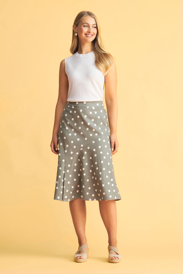 Printed Linen Skirt