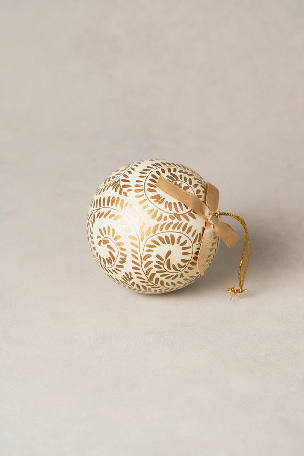 4” Large Swirl Bauble - Gold
