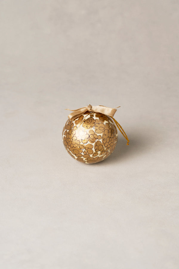 3” Small Floral Bauble - Gold