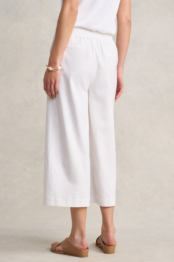 Linen Culotte - White