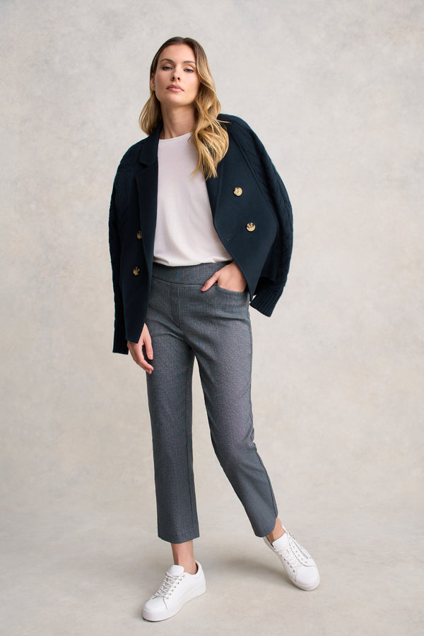 Tapered Check Pant - Ink Textured Check