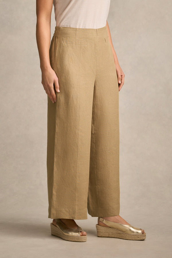 French Linen 7/8 Pant - Camel Twill
