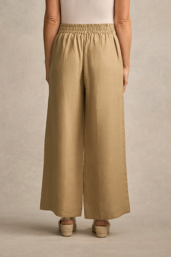 French Linen 7/8 Pant - Camel Twill