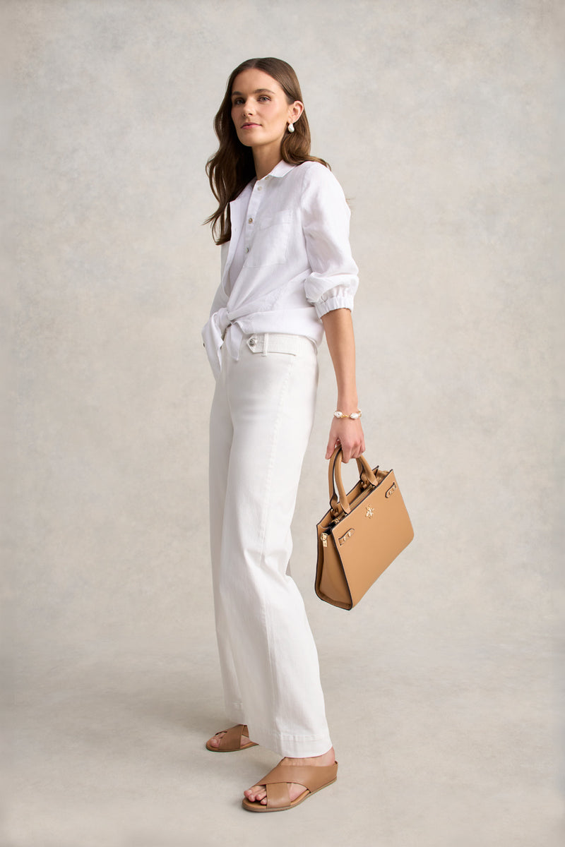 The Cloud-Soft Illusion Denim Wide Leg Jeans main image 0