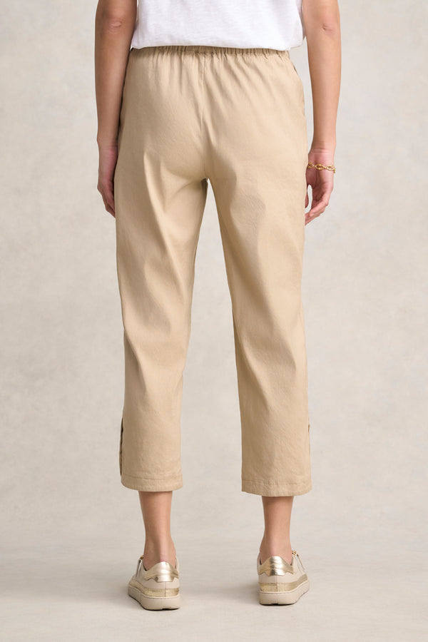 Curved Hem Linen Pant - Flax