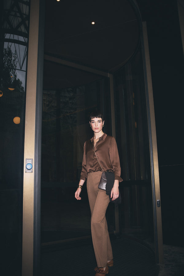 Wide Leg Pant - Camel