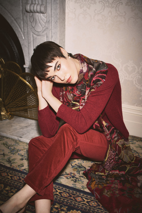 Bengajean® Velvet Straight Leg - Scarlet