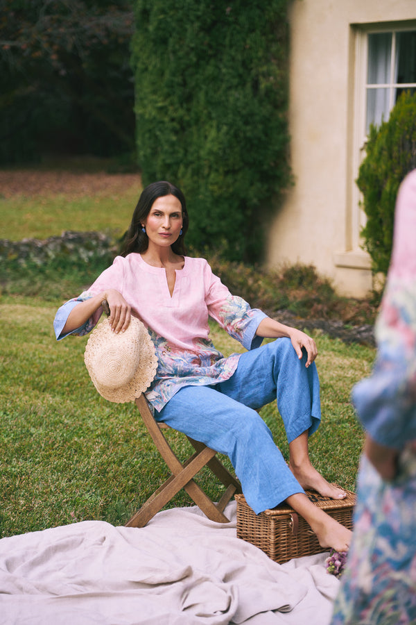 Wide Leg Full Length Pant – Denim Chambray