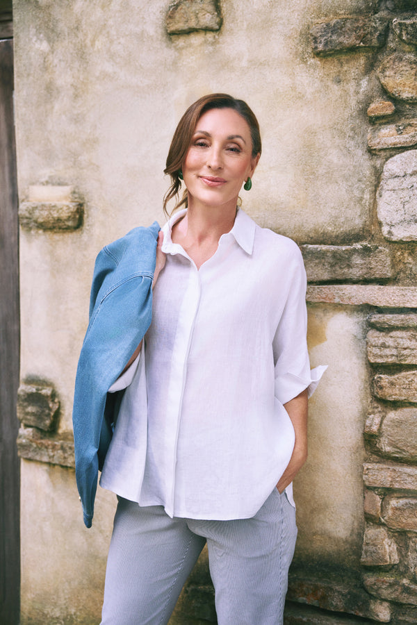 Relaxed Light Weight Shirt – White