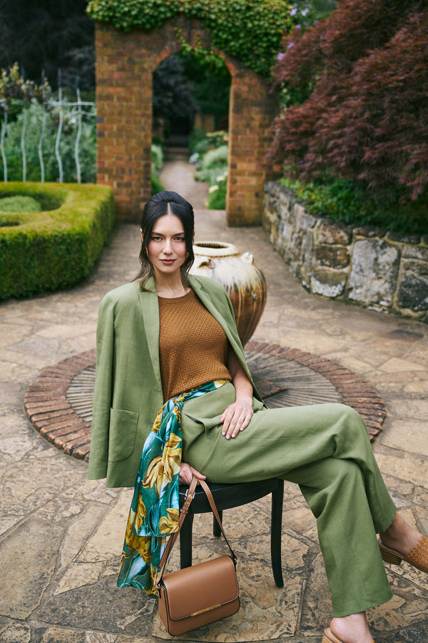 High Waisted Pant - Sage Green