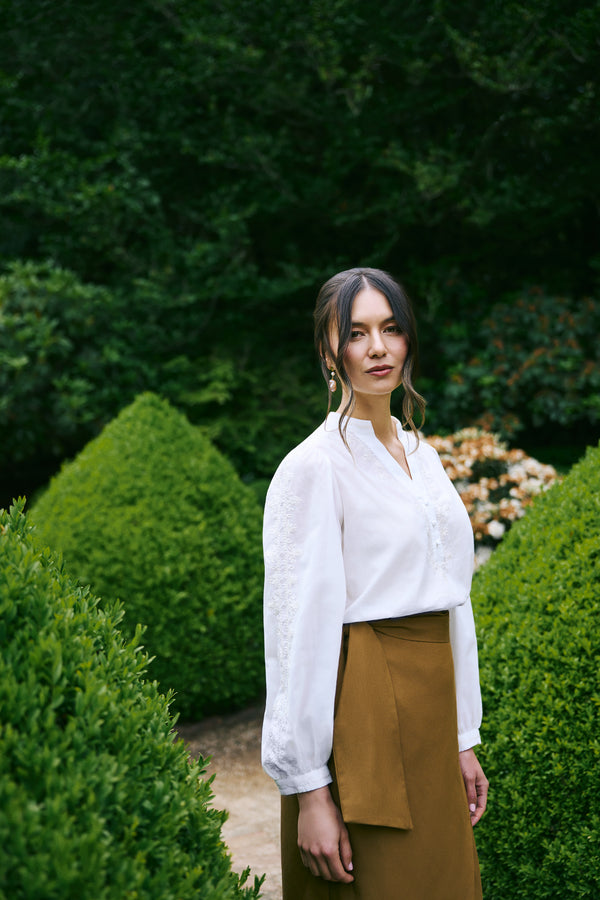 Embroidered Blouse - Cream