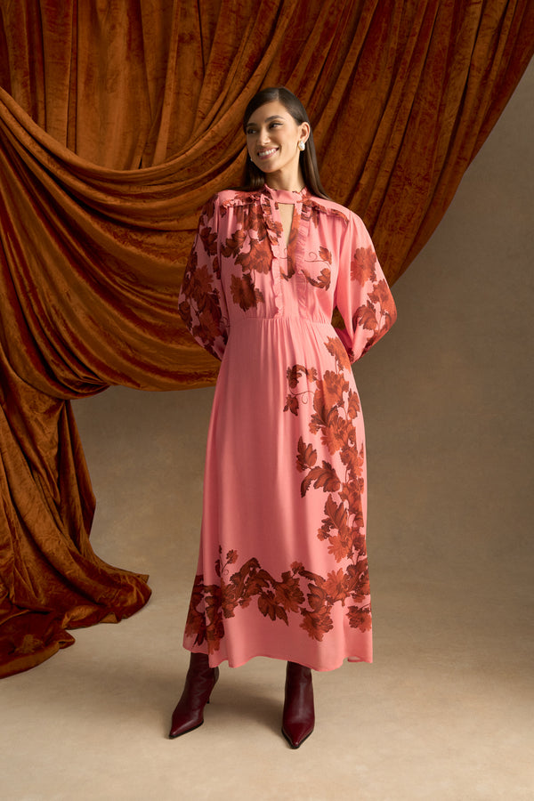 Ruffle Detail Dress - Sienna Floral Print