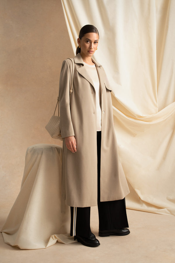 Ponte Trench Coat - Classic Tan