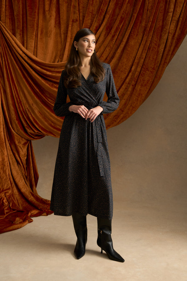 Mercerised Cotton Dress - Dappled Print