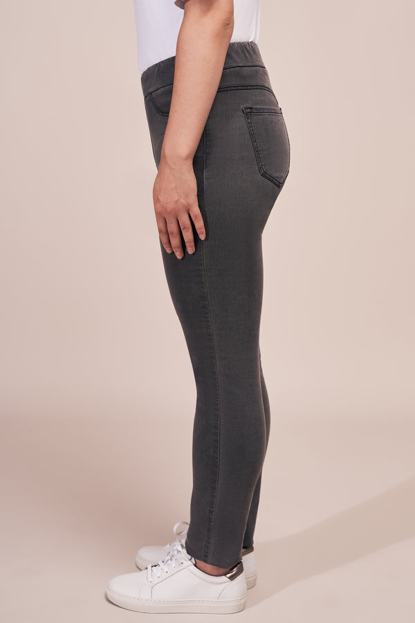 Bengajean Long Length Skinny Leg Petite - Grey Denim