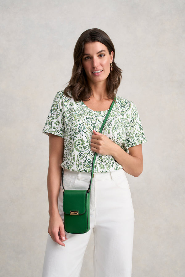 Structured Phone Bag - Green