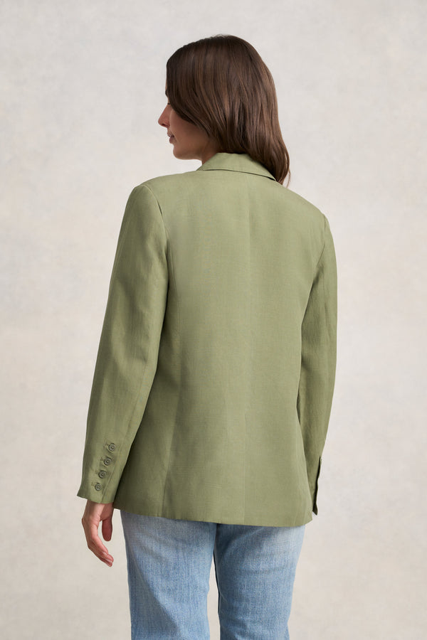 Linen Lyocell Blazer - Sage Green