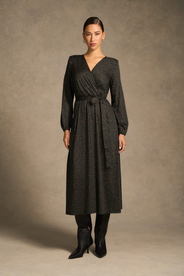 Mercerised Cotton Dress - Dappled Print