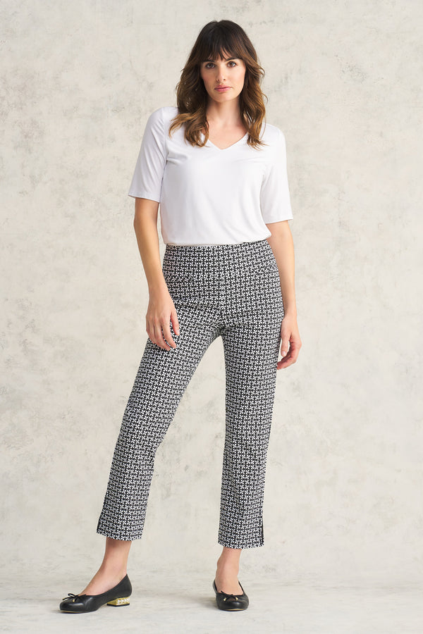 Geo Printed Pant - Black and White Geo Print