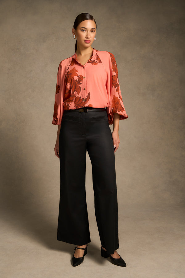 Panelled Raglan Shirt - Sienna Floral Print