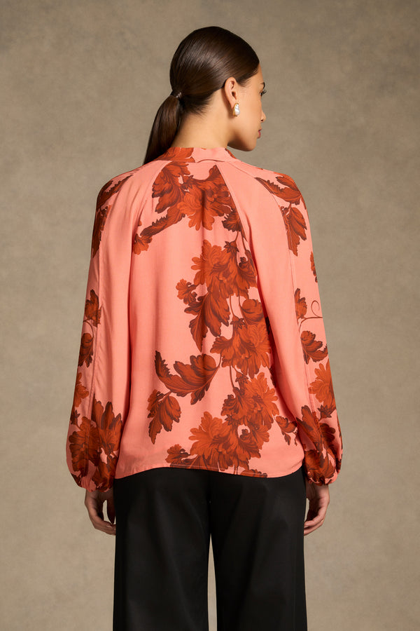 Panelled Raglan Shirt - Sienna Floral Print