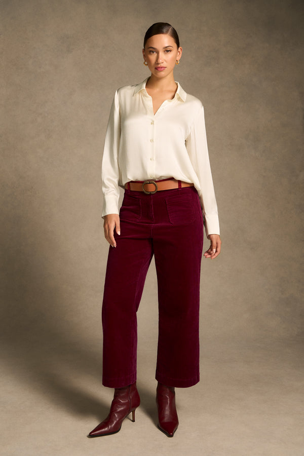 Stretch Silk Shirt - Cream