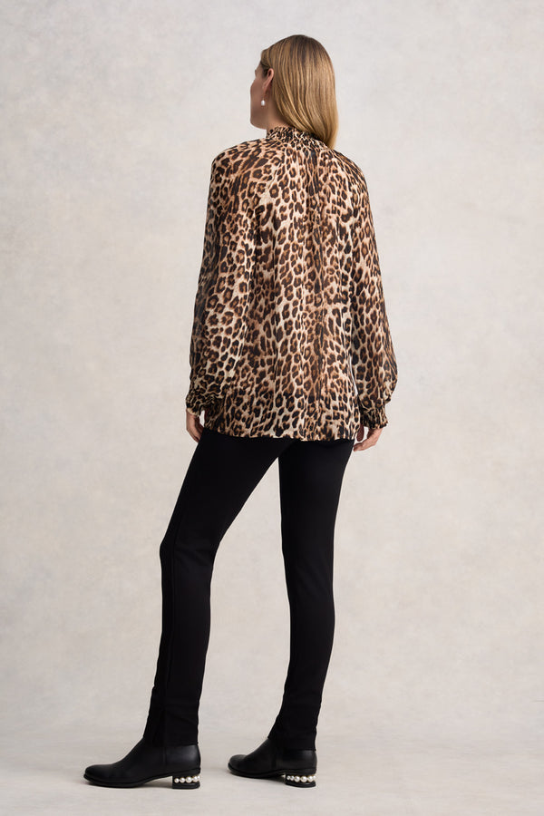 GEORGETTE BLOUSE - LEOPARD PRINT